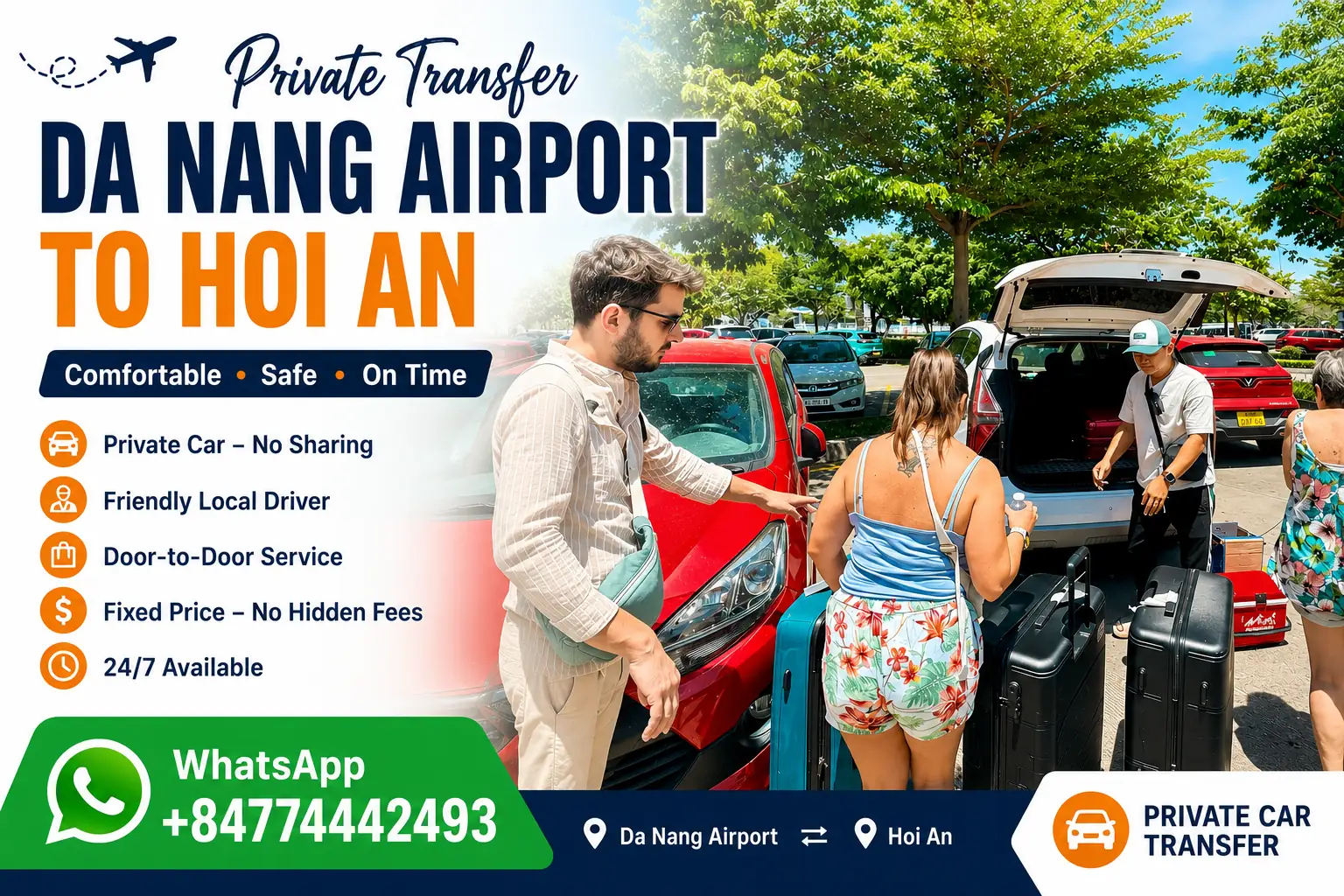 Da Nang airport to Hoi An with local driver