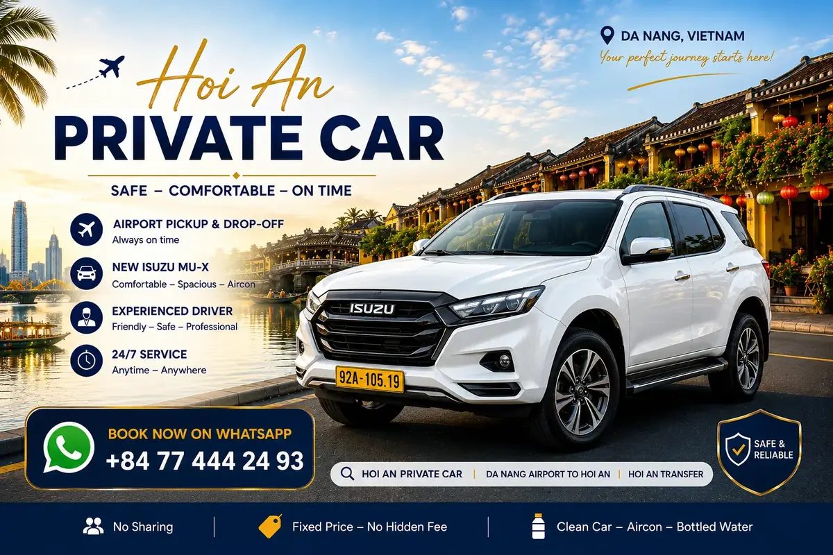 Hoi An Private Car – Private Driver and Airport Transfer