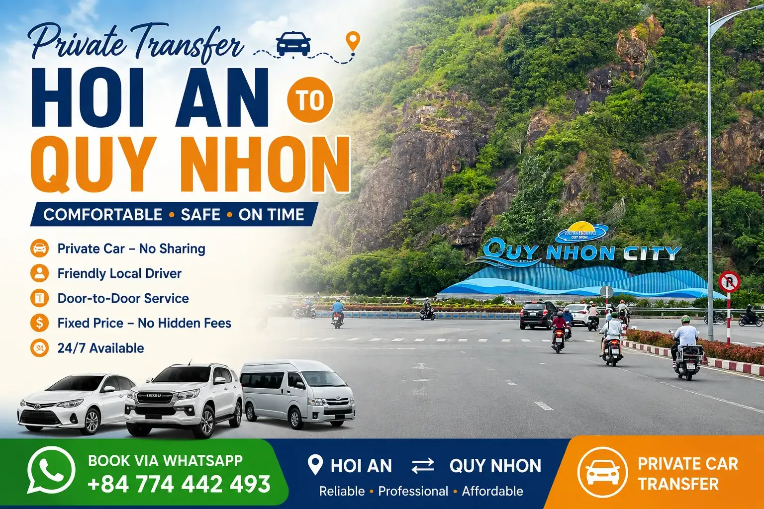 Private Car from Hoi An to Quy Nhon