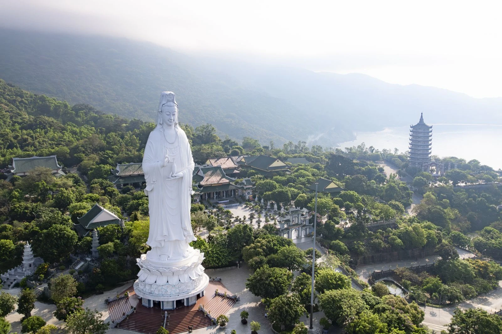 Lady Buddha at Linh Ung Pagoda on a private car trip from Hoi An