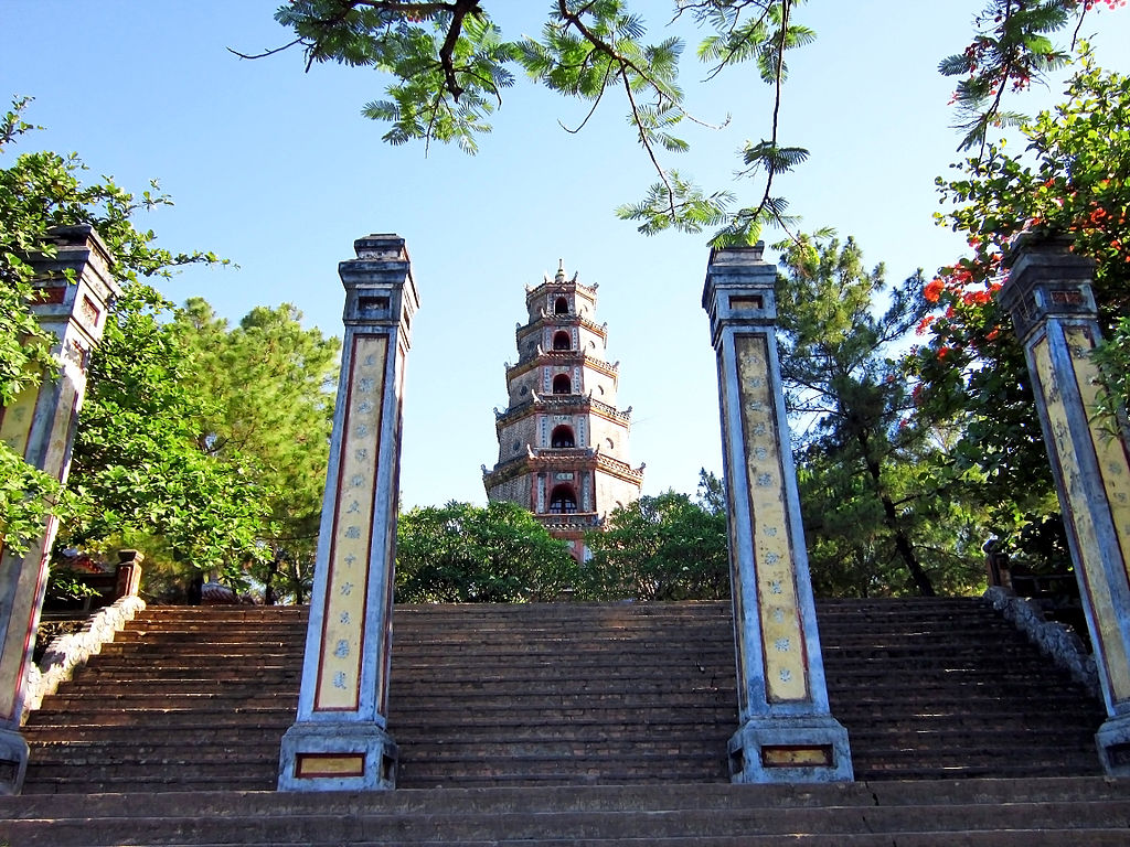 Thien Mu Pagoda on a private car day trip from Hoi An to Hue